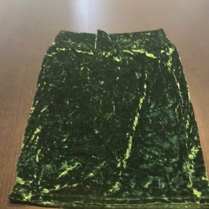 Crushed Velvet Pencil Skirt